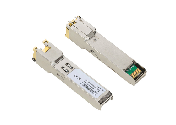 1.25G SFP-T SFP a RJ45 Transceptor 10/100/1000Base-T SFP Cobre 100m RJ-45 Modulo de fibra óptica ampliamente compatible