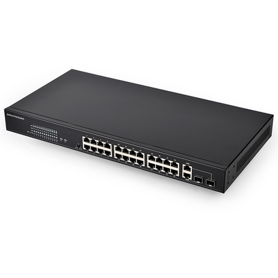 24 puertos POE conmutador IEEE802.3af en el estándar 2TP 2SFP Combo uplink conmutador POE conmutador de red