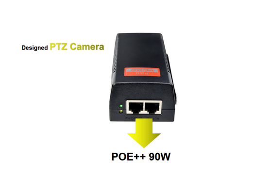 Gigabit POE inyector POE++ 90W IEEE802.3af/at/bt para cámara PTZ