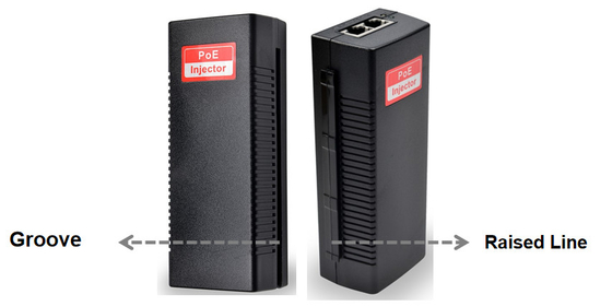 Inyector de PoE Hasta 60W Fuente de alimentación, Adaptador PoE Gigabit para cámaras IP y teléfonos VoIP Distancia de red Hasta 328 pies