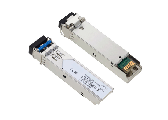 1.25G Transceptor de red de módulo de fibra SFP de modo único, LX SM 1310nm 10km, interfaz LC dúplex para conmutador, enrutador
