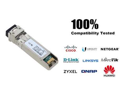 1.25G módulo LC SFP de modo único, transceptor de fibra de 1000Base-LX/LH para Cisco GLC-LH-SMD, Meraki, Ubiquit UniFi, TP-Link,