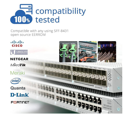 2m 10G SFP + Passive Direct Attach Cable Twinax de cobre para Cisco, Ubiquiti, Arista, D-Link, Huawei