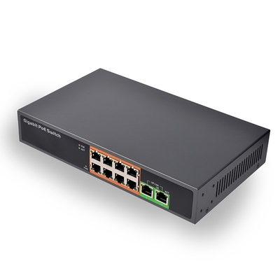 Interruptor Ethernet de red de 8 Gigabit PORT POE con potencia de 150W IEEE802.3af/at SN-PSE1008G