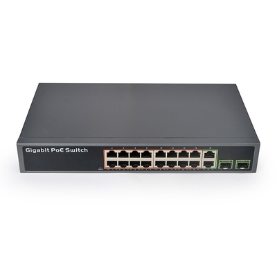 No gestionado 16 puerto 10/100/1000Mbps POE Switch 16+2+2SFP puerto gigabit POE Switch SN-PSE3216S