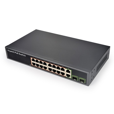 No gestionado 16 puerto 10/100/1000Mbps POE Switch 16+2+2SFP puerto gigabit POE Switch SN-PSE3216S