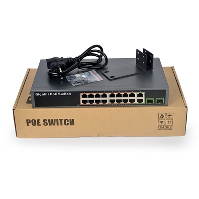 No gestionado 16 puerto 10/100/1000Mbps POE Switch 16+2+2SFP puerto gigabit POE Switch SN-PSE3216S