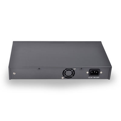 Interruptor POE de 16 puertos con 250W IEEE802.3af/a 48V 16+2+1SFP megabit con enlace ascendente gigabit