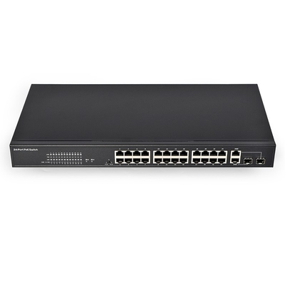 24 puertos POE conmutador IEEE802.3af en el estándar 2TP 2SFP Combo uplink conmutador POE conmutador de red