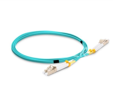 LC UPC a LC UPC Duplex OM4 2.0 mm LSZH Cable de parche de fibra óptica multimodo 15m
