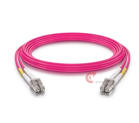 Cable de parche de fibra de LC a LC OM4 3FT/1M Multimodo Duplex LC-LC Cable de fibra de salto 40GB/100GB MMF 50/125μm LSZH