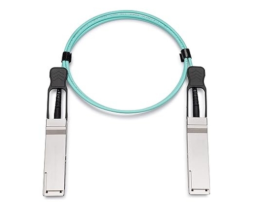 Cable de fibra óptica activa de 40G QSFP+ a QSFP+ 50M con cable de fibra múltiple para Cisco, MicroTik, Ubiquiti