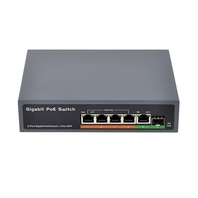 Gigabit 65W 4 puertos PoE +1 enlace ascendente + 1SFP PoE Switch de red
