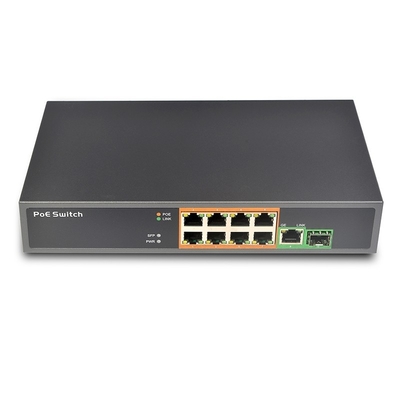 SN-PSE908G megabit+gigabit uplink 8+1+1SFP POE conmutador potencia total 150W no combo
