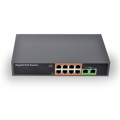 Interruptor Ethernet de red de 8 Gigabit PORT POE con potencia de 150W IEEE802.3af/at SN-PSE1008G