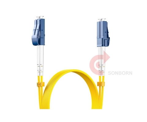 Cables de parche de fibra de modo único de LC a LC, cable de fibra óptica OS2 10G SMF LSZH Duplex 9/125μm OD 3.0mm, 3M/9.8FT